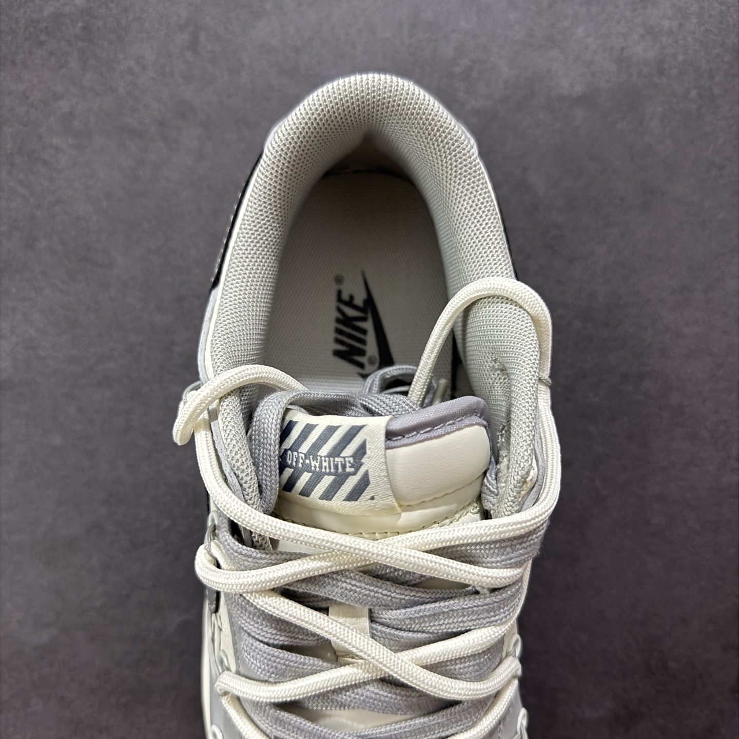 300 定制版Nike SB Dunk Low Off-White系列 绑带爱心灰勾 周年高端定制 低帮休闲板鞋 DM6868-078