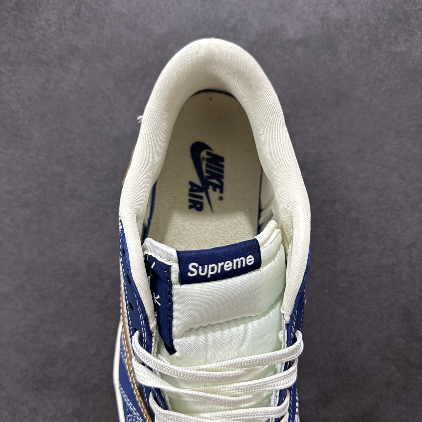 280 定制版Travis Scott x Fragment Design x Air Jordan 1 Low SP AJ1 FOG联名 波纹鬼脸 低帮文化休闲板鞋 XS2024-007