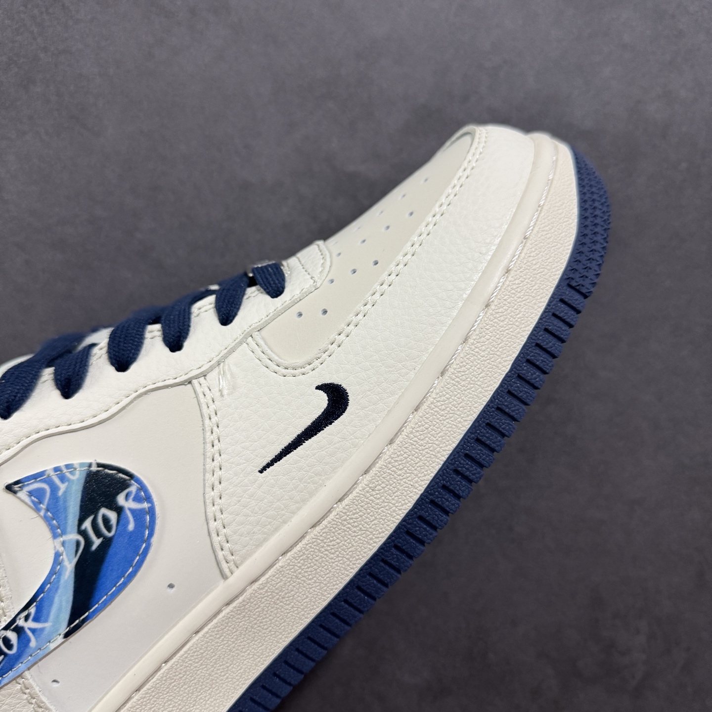 260 定制版Nike Air Force 1'07 Low 迪奥联名 蓝炫彩勾 空军一号低帮休闲板鞋 XS1958-569