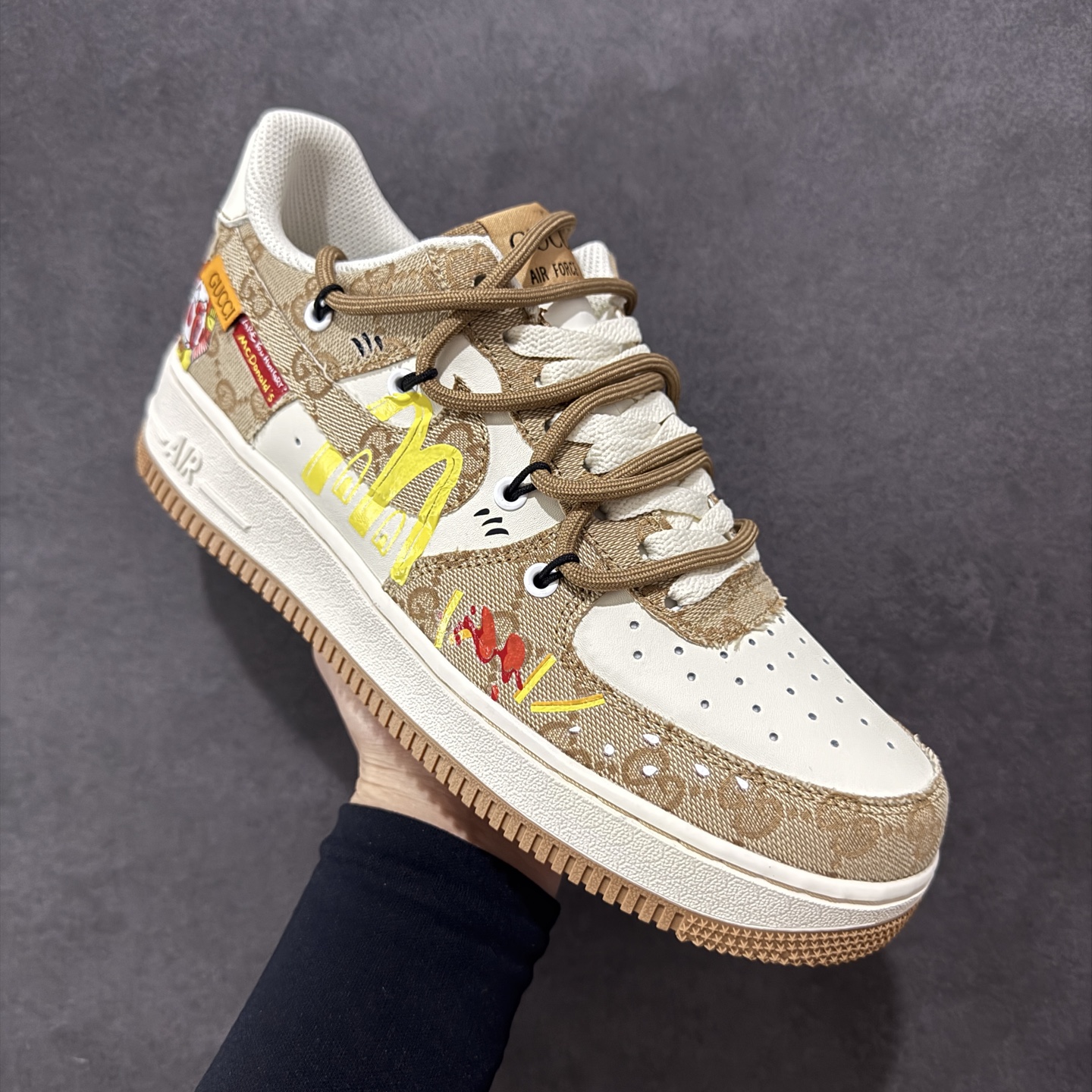 260 定制版Nike Air Force 1'07 Low ”McDonald's” 麦当劳 空军一号低帮休闲运动绑带板鞋 BD0077-111