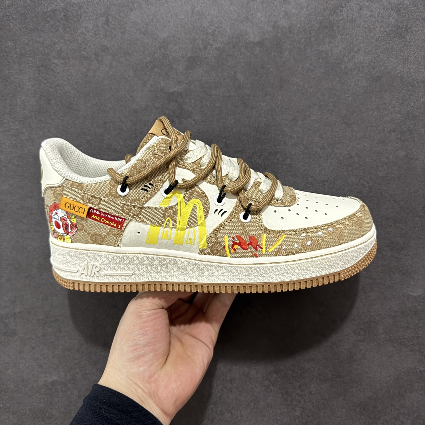 260 定制版Nike Air Force 1'07 Low ”McDonald's” 麦当劳 空军一号低帮休闲运动绑带板鞋 BD0077-111