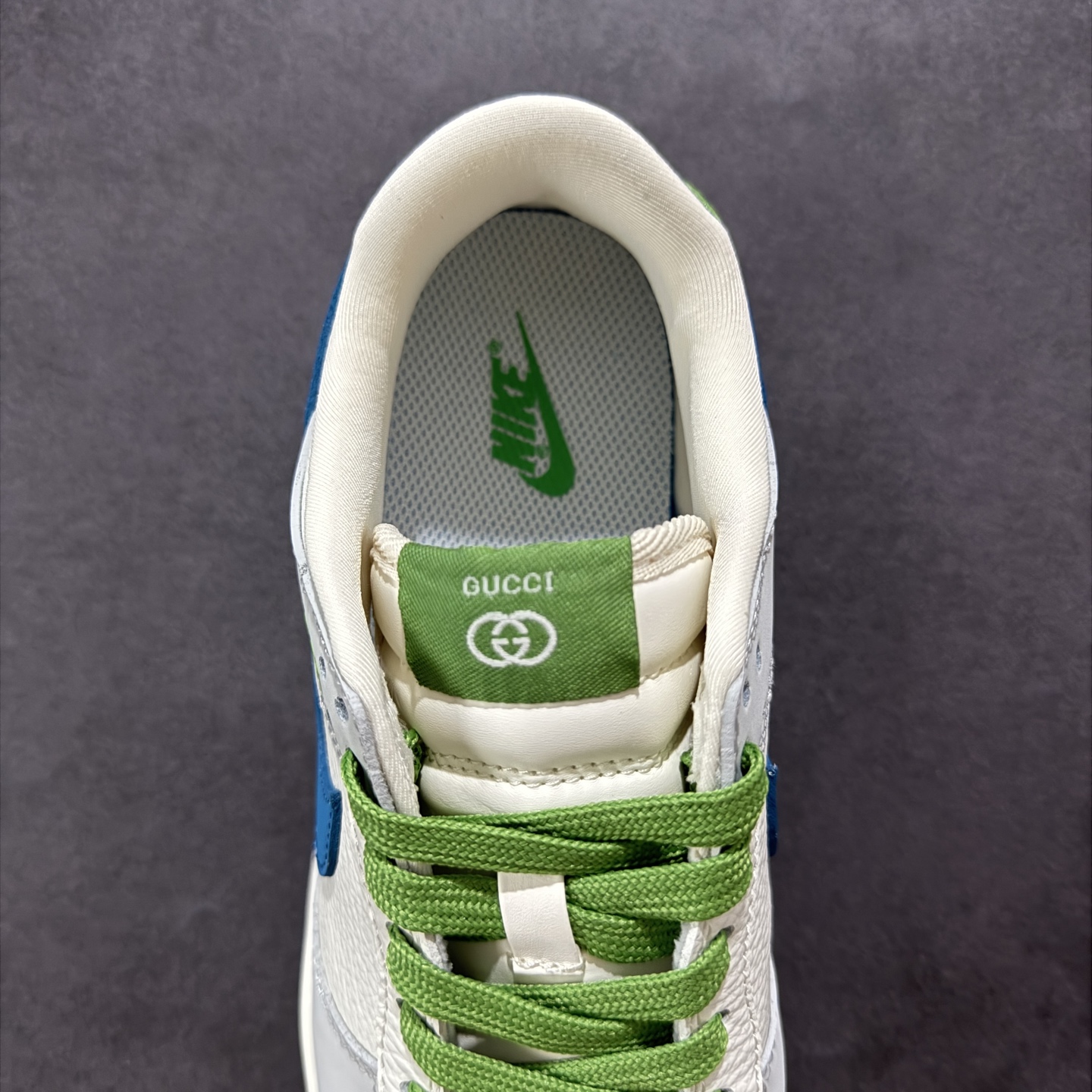 260 定制版Nike SB Dunk Low x GUCCI 白灰绿小钩 XY2026-154
