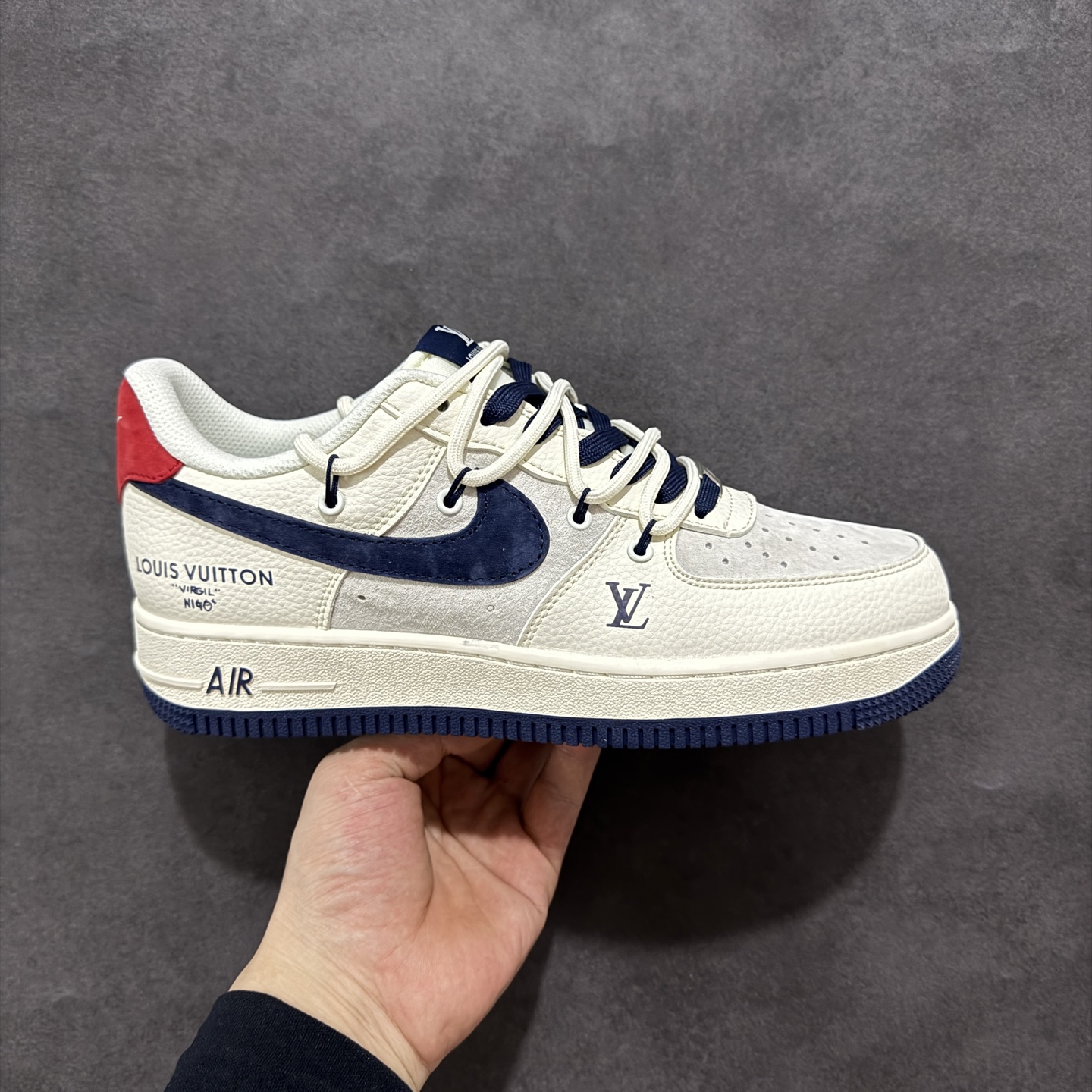 260 定制版Nike Air Force 1'07 Low LV联名 蓝勾抽绳 空军一号低帮休闲板鞋 DM6868-083