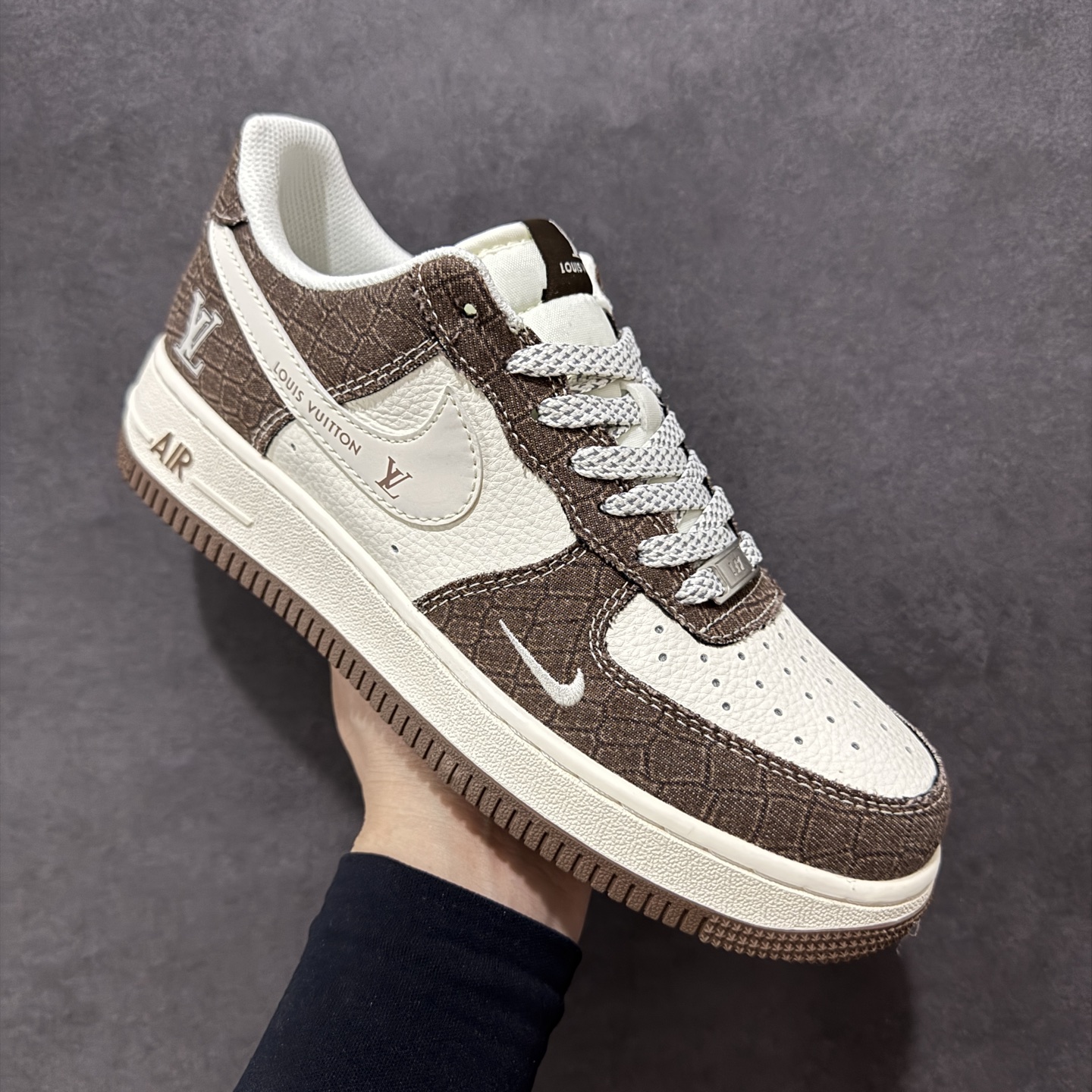 260 定制版Nike Air Force 1'07 Low LV联名 米棕暗格 空军一号低帮休闲板鞋 XS1958-552
