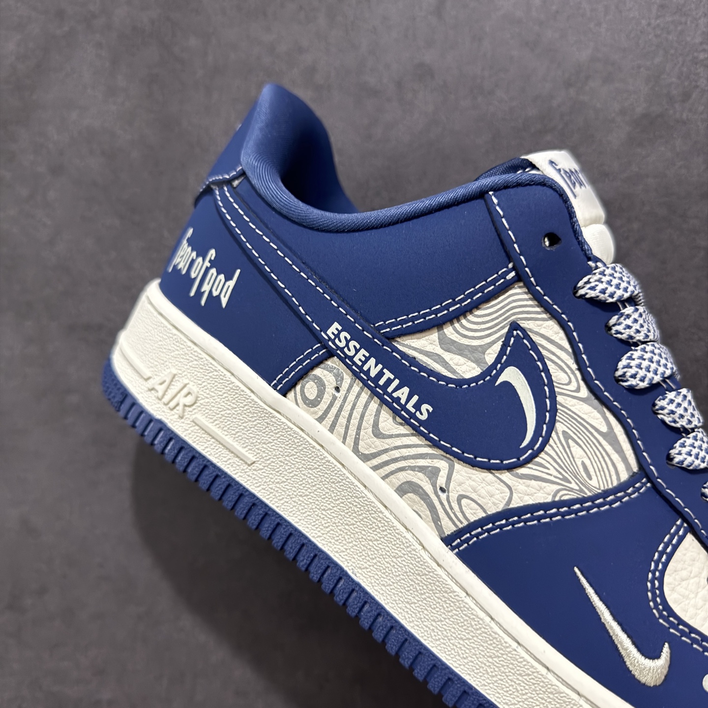 260 定制版Nike Air Force 1'07 Low FOG联名 米蓝波纹 空军一号低帮休闲板鞋 KK1988-079