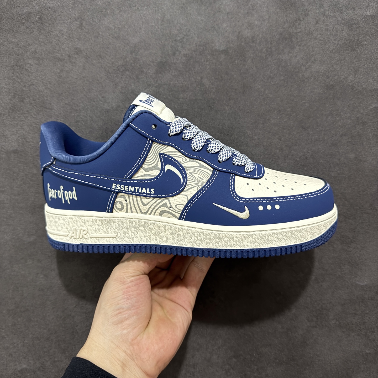 260 定制版Nike Air Force 1'07 Low FOG联名 米蓝波纹 空军一号低帮休闲板鞋 KK1988-079