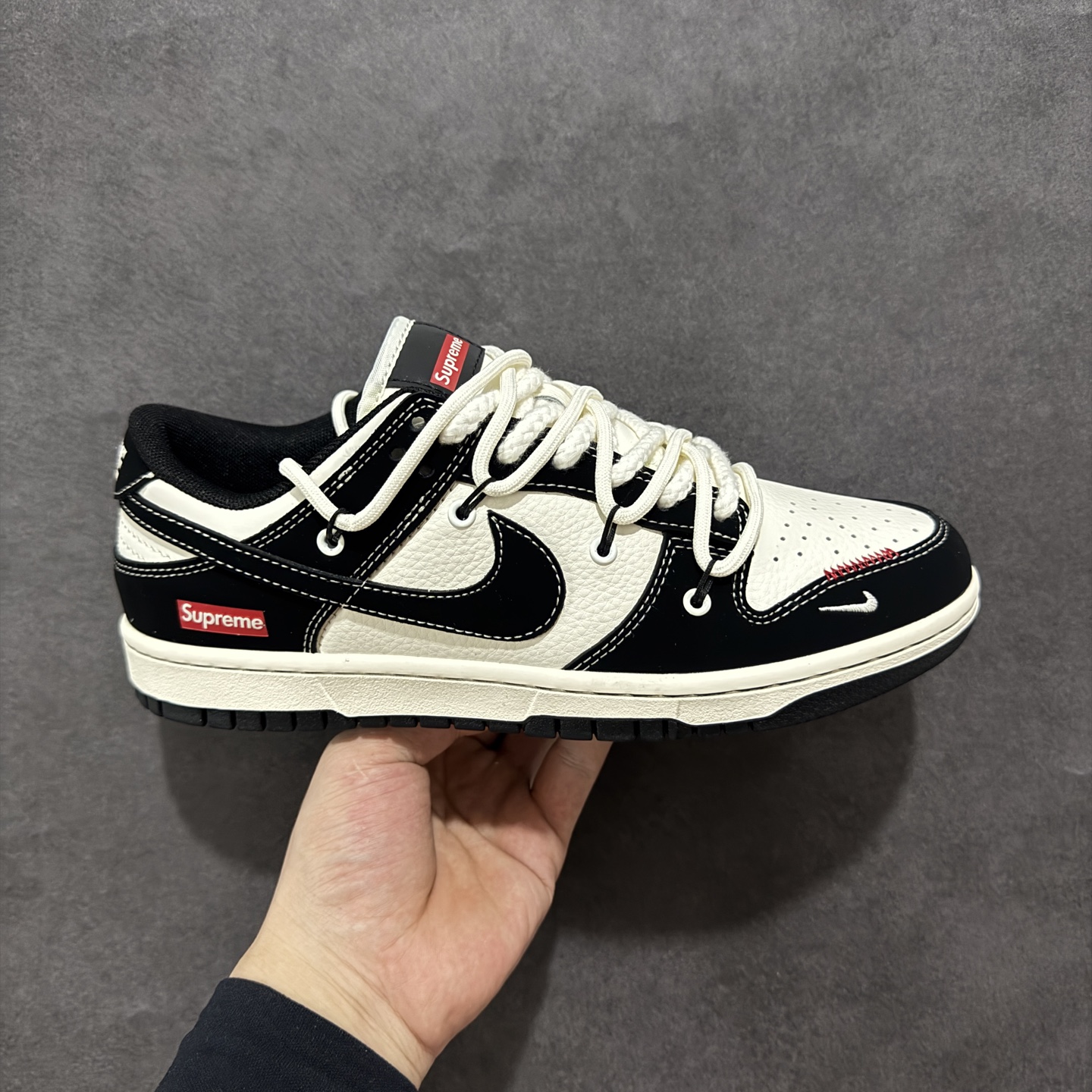 300 定制版Nike SB Dunk Low SUP系列 绑带黑白黑勾 周年高端定制 低帮休闲板鞋 YX5066-280