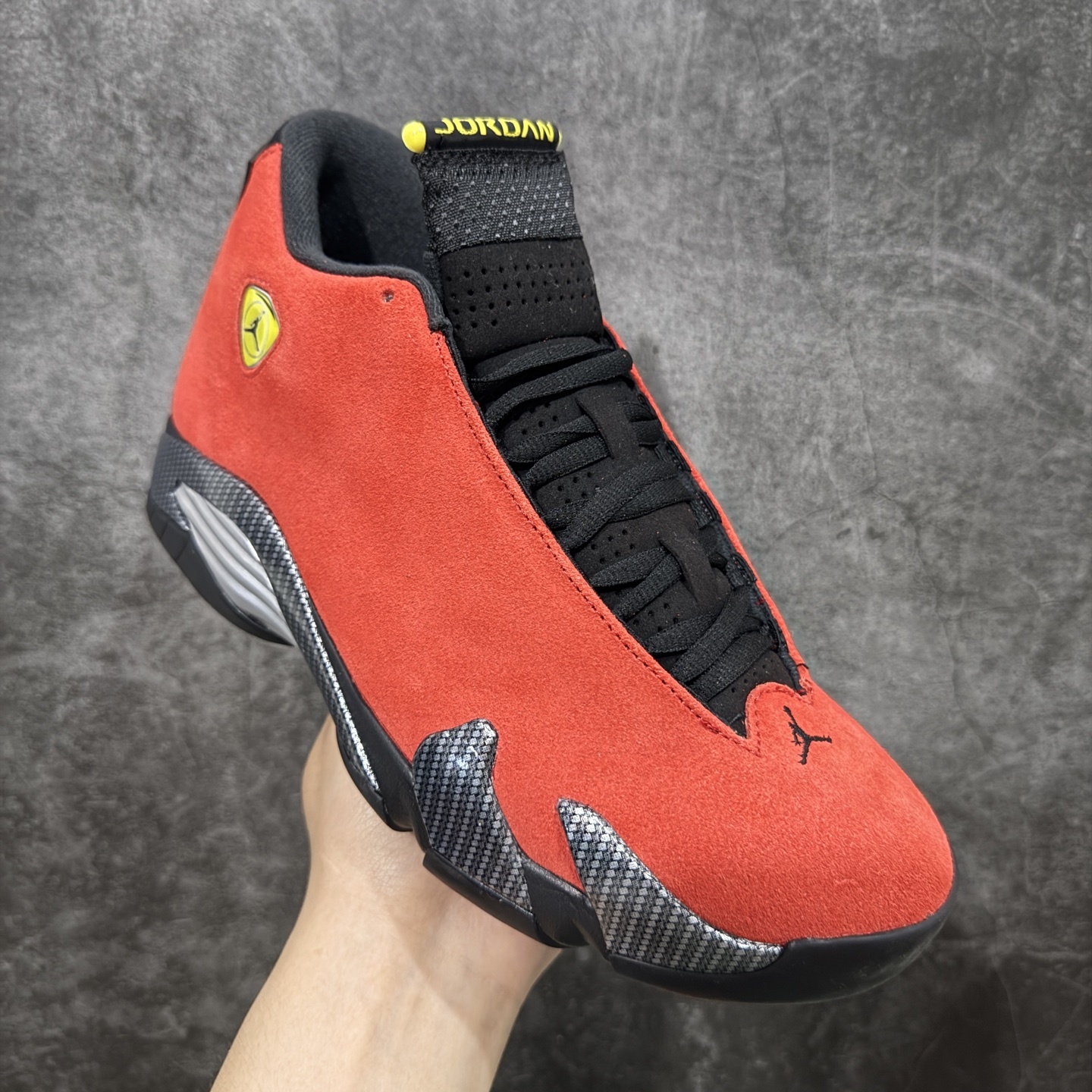 【纯原版4】Air Jordan AJ14 新版法拉利 IF5015-600
外贸特供批次
原楦原