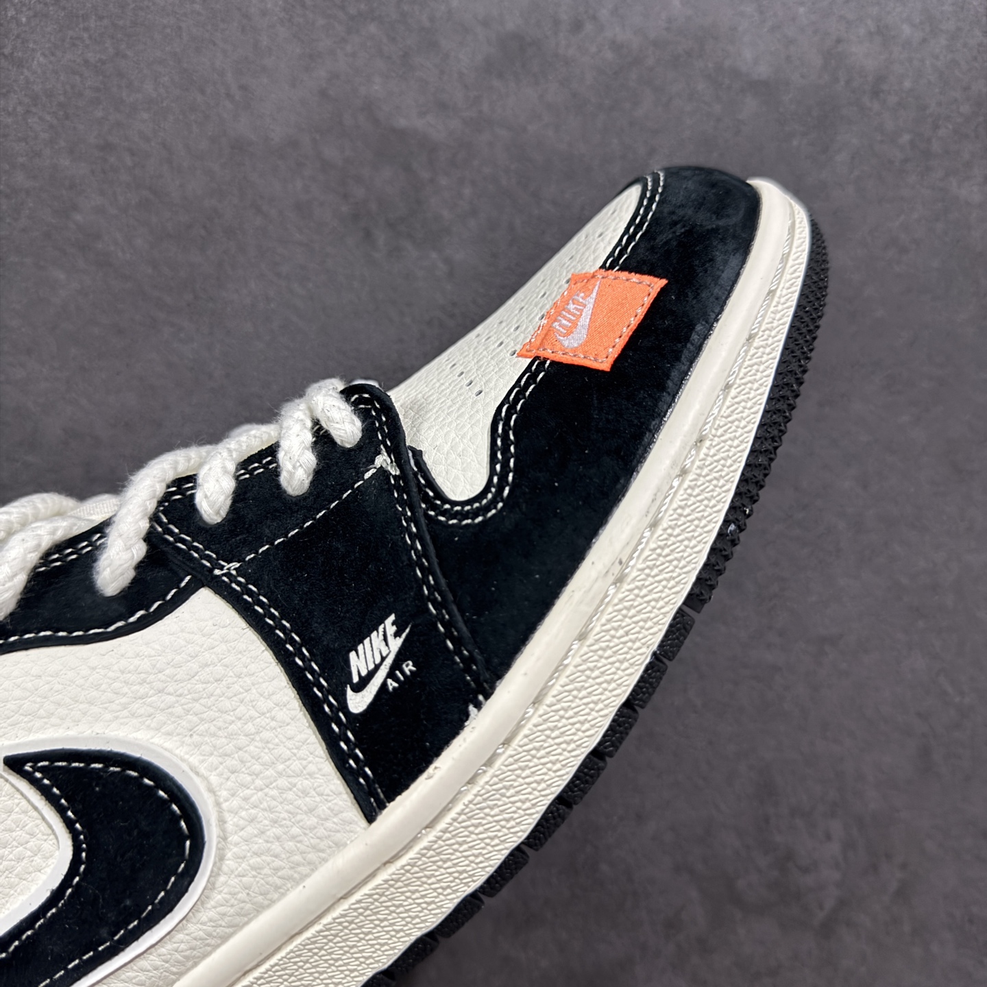 280 定制版Air Jordan 1 Low AJ1 乔1 斯图西联名 米黑黄织布标 高端定制 低帮复古篮球鞋 YX5066-302