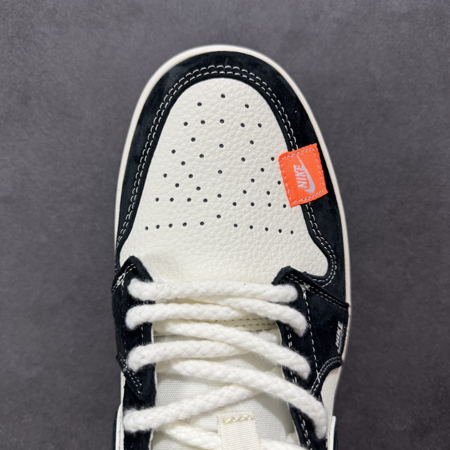 280 定制版Air Jordan 1 Low AJ1 乔1 斯图西联名 米黑黄织布标 高端定制 低帮复古篮球鞋 YX5066-302