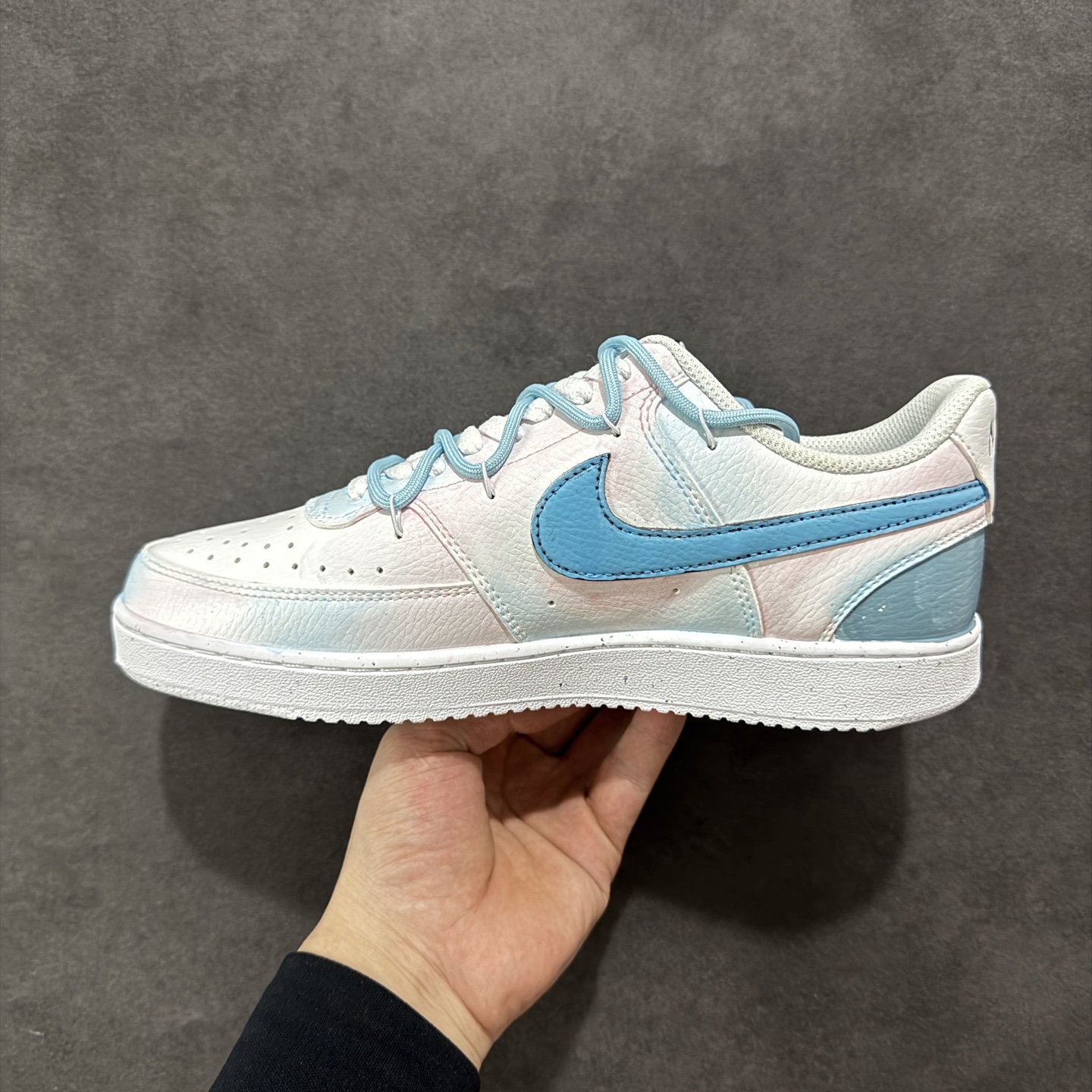 260 定制版Nike Court Vision 1 Low“半夏晚晚” 手绘涂鸦定制板鞋 DH2987-215