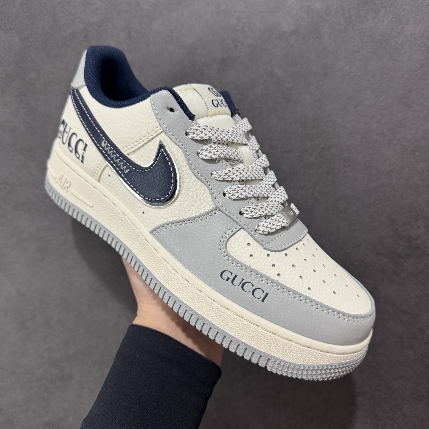 260 NIke Air Force 1 '07 Low “古驰联名——灰蓝勾”空军一号 低帮 运动鞋 休闲鞋 XS1958-543