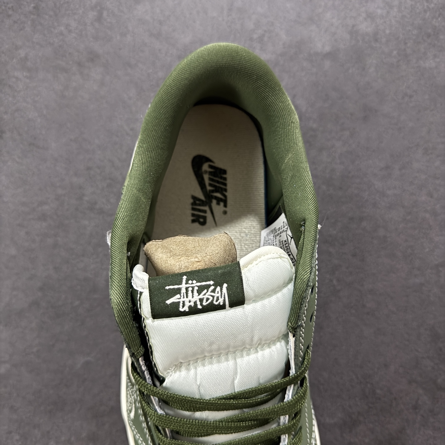 280 定制版Travis Scott x Fragment Design x Air Jordan 1 Low SP AJ1 斯图西联名 油绿鬼脸 低帮文化休闲板鞋 XS2024-025
