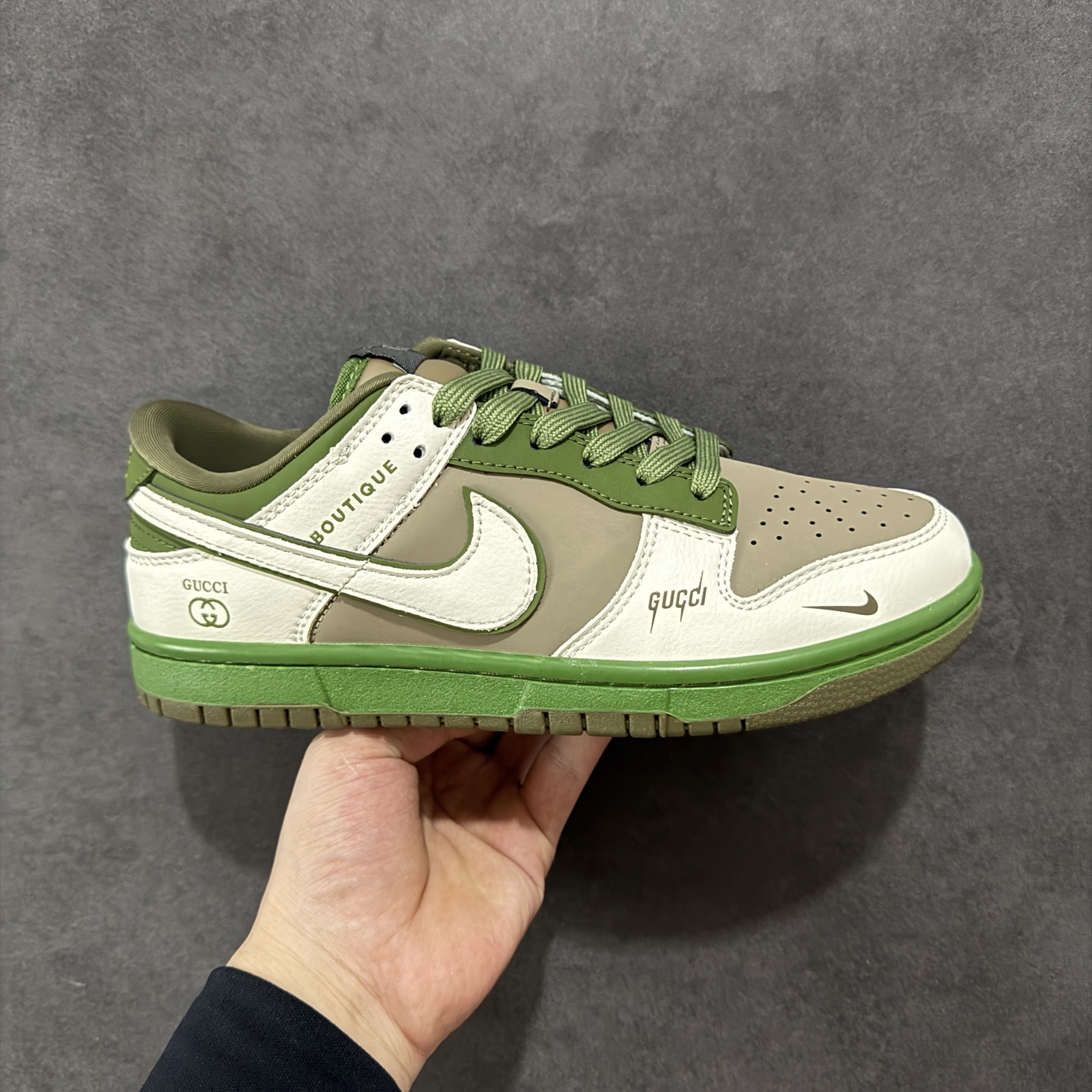 260 定制版Nike SB Dunk Low x GUCCI 白棕绿小钩 XY2026-150