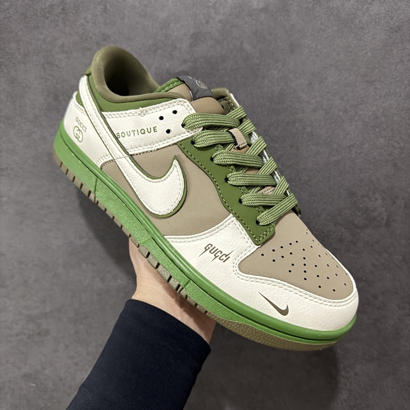 260 定制版Nike SB Dunk Low x GUCCI 白棕绿小钩 XY2026-150