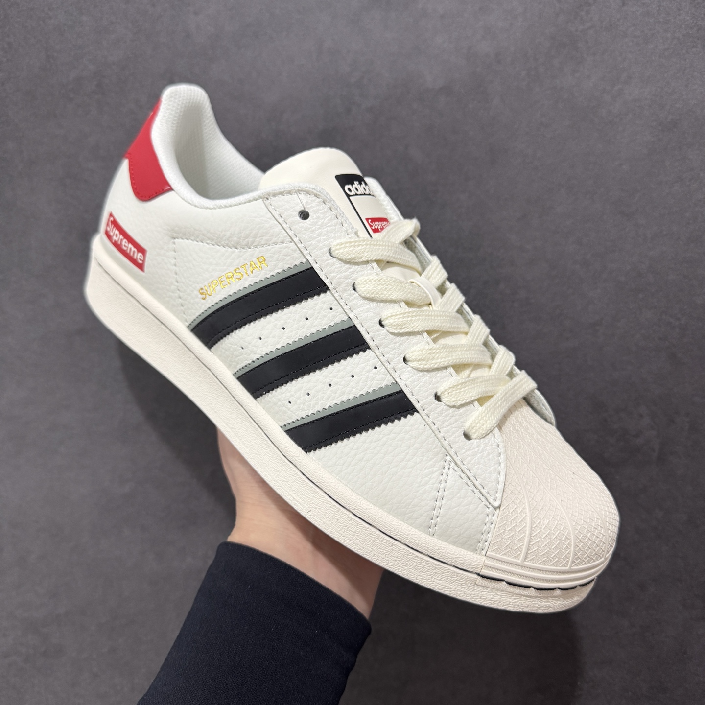 240 定制版AD Original Superstar x Supreme 白蓝红 JY8905