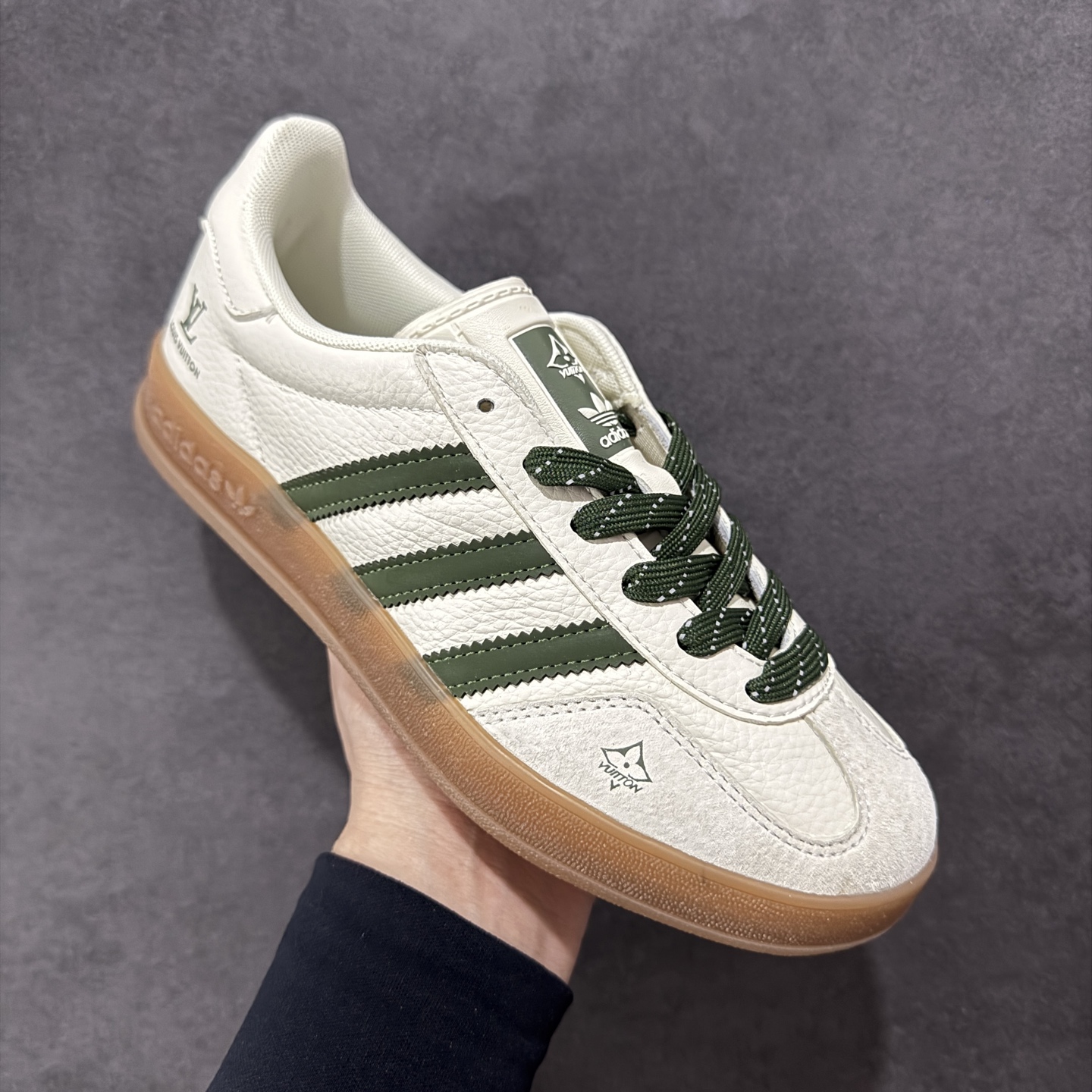  
【定制版】adidas originals Samba OG x Louis Vuitton 米白绿
