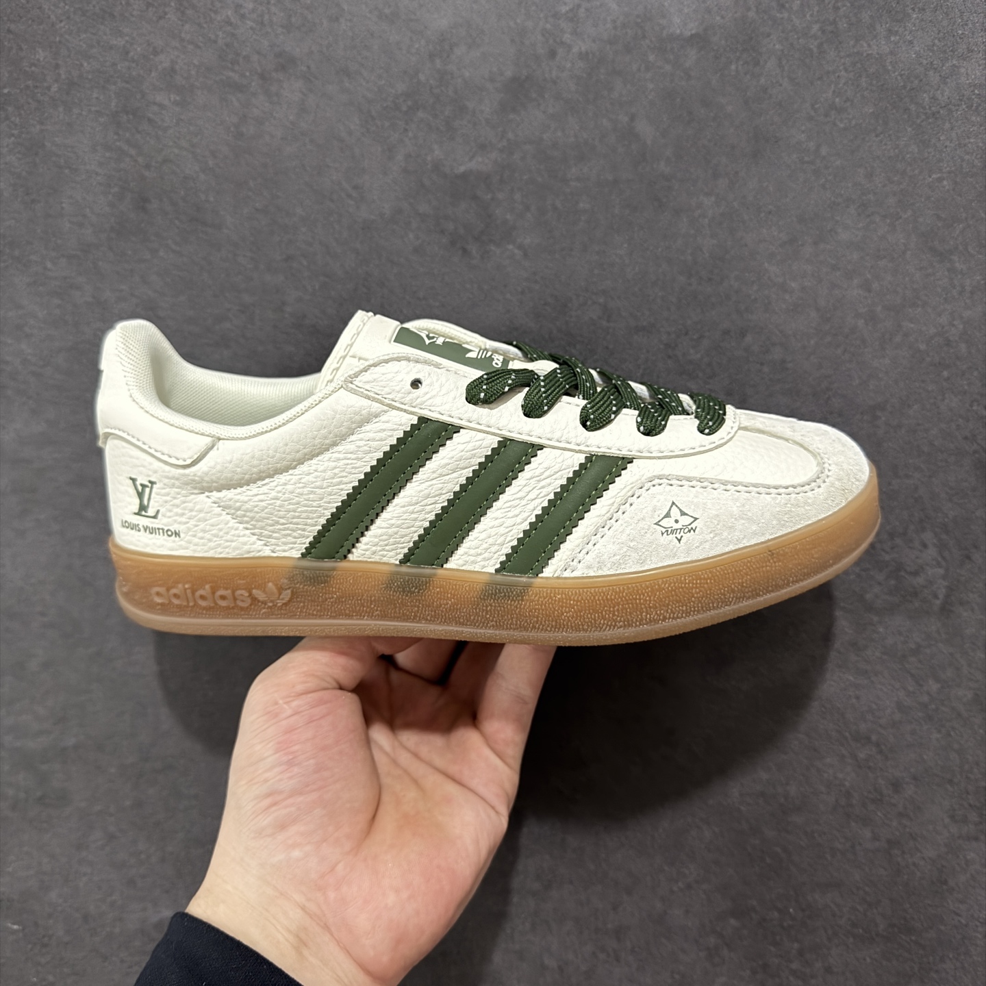  
【定制版】adidas originals Samba OG x Louis Vuitton 米白绿