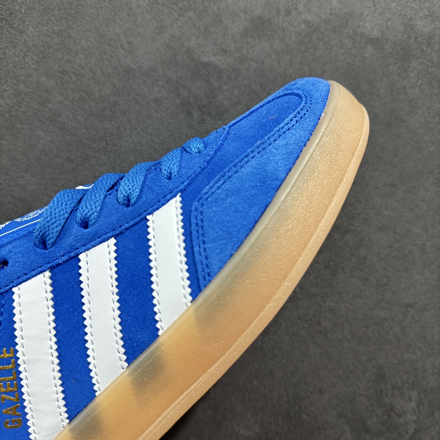 170 正确版adidas Originals Gazelle INdoor 蓝白 三叶草休闲防滑耐磨低帮板鞋 JI2061