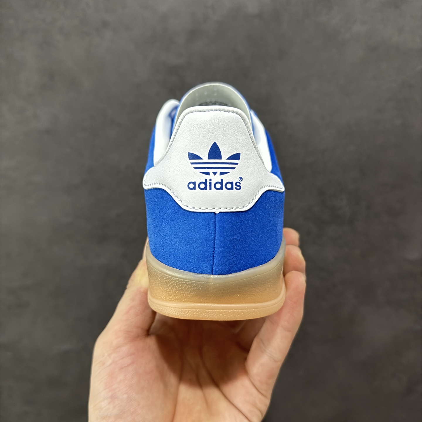 170 正确版adidas Originals Gazelle INdoor 蓝白 三叶草休闲防滑耐磨低帮板鞋 JI2061