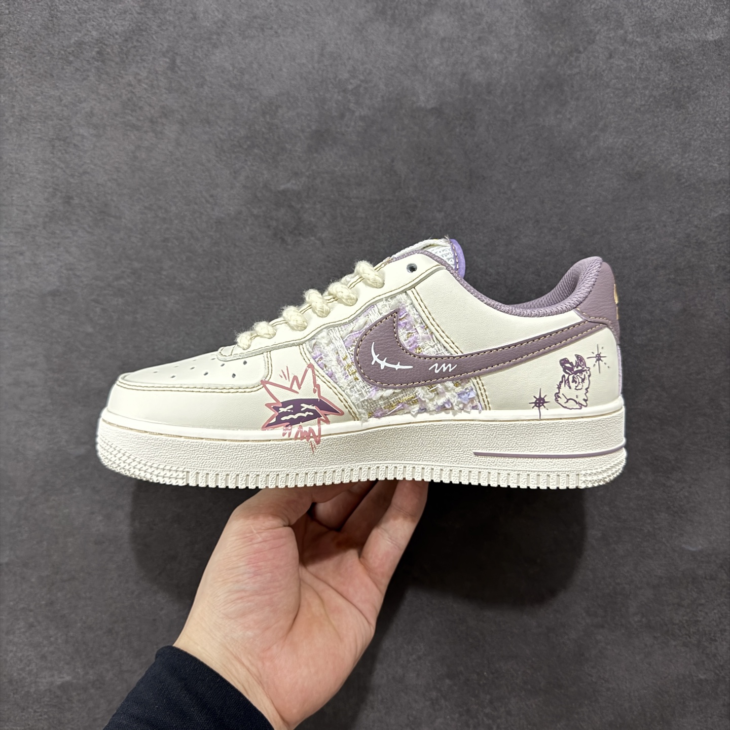 【定制版】Nike Air Force 1'07 Low ”Purple Rabbit Baby” 小香风系列 紫兔宝宝 空军一号低帮休闲板鞋 FJ7740-910