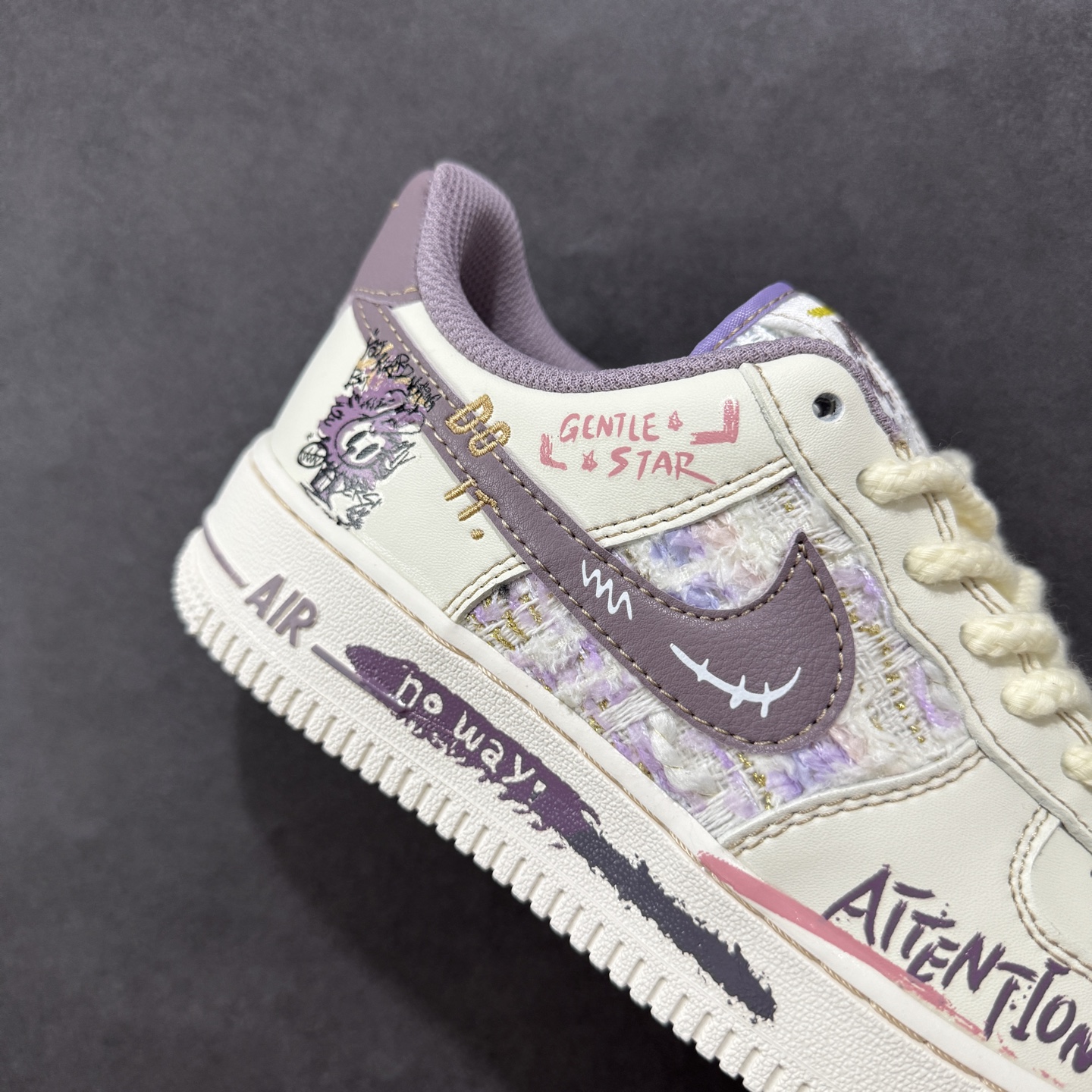 【定制版】Nike Air Force 1'07 Low ”Purple Rabbit Baby” 小香风系列 紫兔宝宝 空军一号低帮休闲板鞋 FJ7740-910