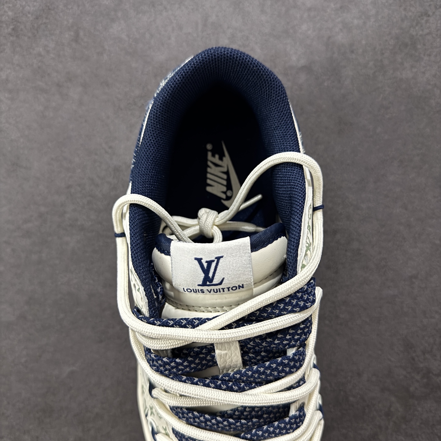 【定制版】Nike SB Dunk Low LV联名 绑带牛仔蓝勾 周年高端定制 低帮休闲板鞋 YX5066-329
