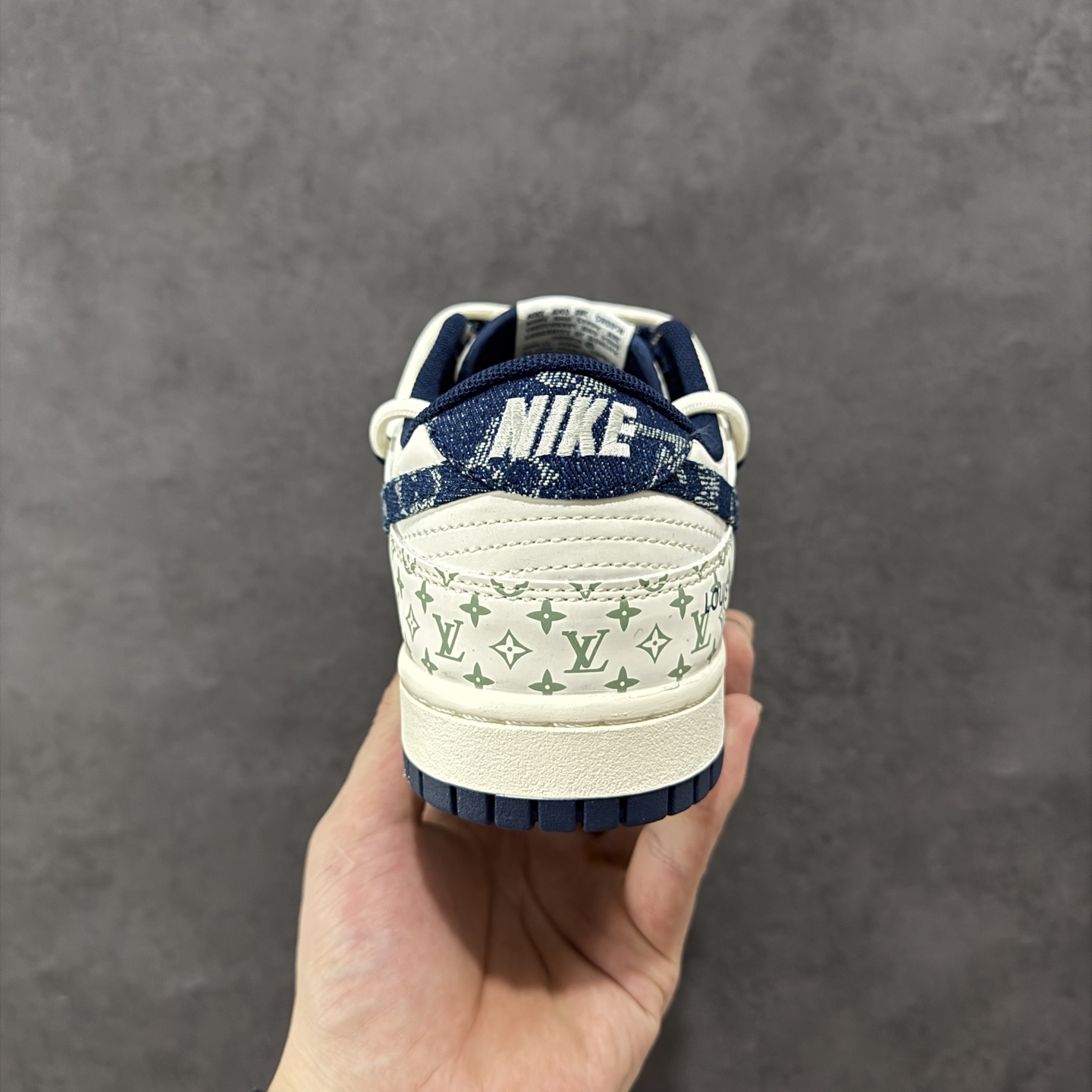 【定制版】Nike SB Dunk Low LV联名 绑带牛仔蓝勾 周年高端定制 低帮休闲板鞋 YX5066-329