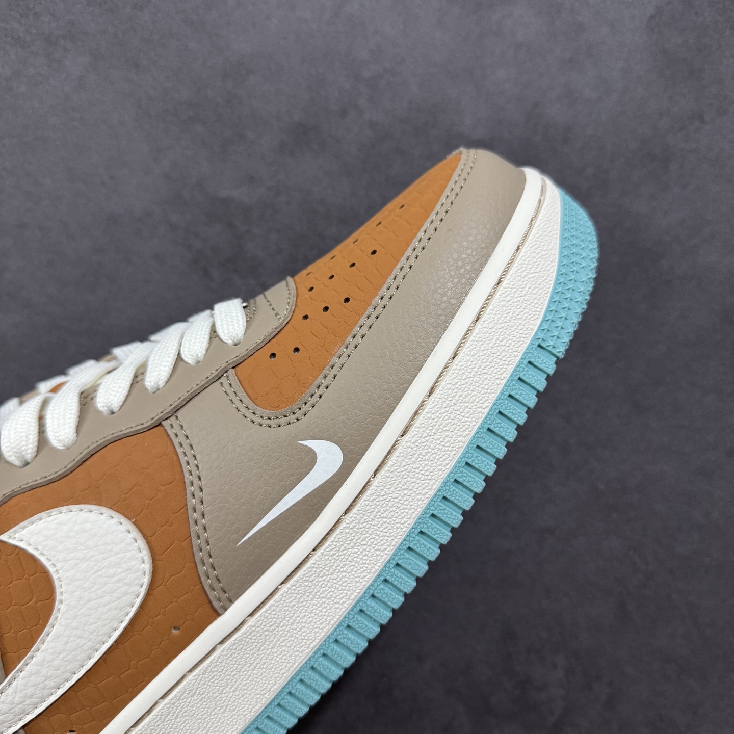 【定制版】Nike Air Force 1'07 Low TS联名 灰棕小白勾 空军一号低帮休闲板鞋 LW9279-006