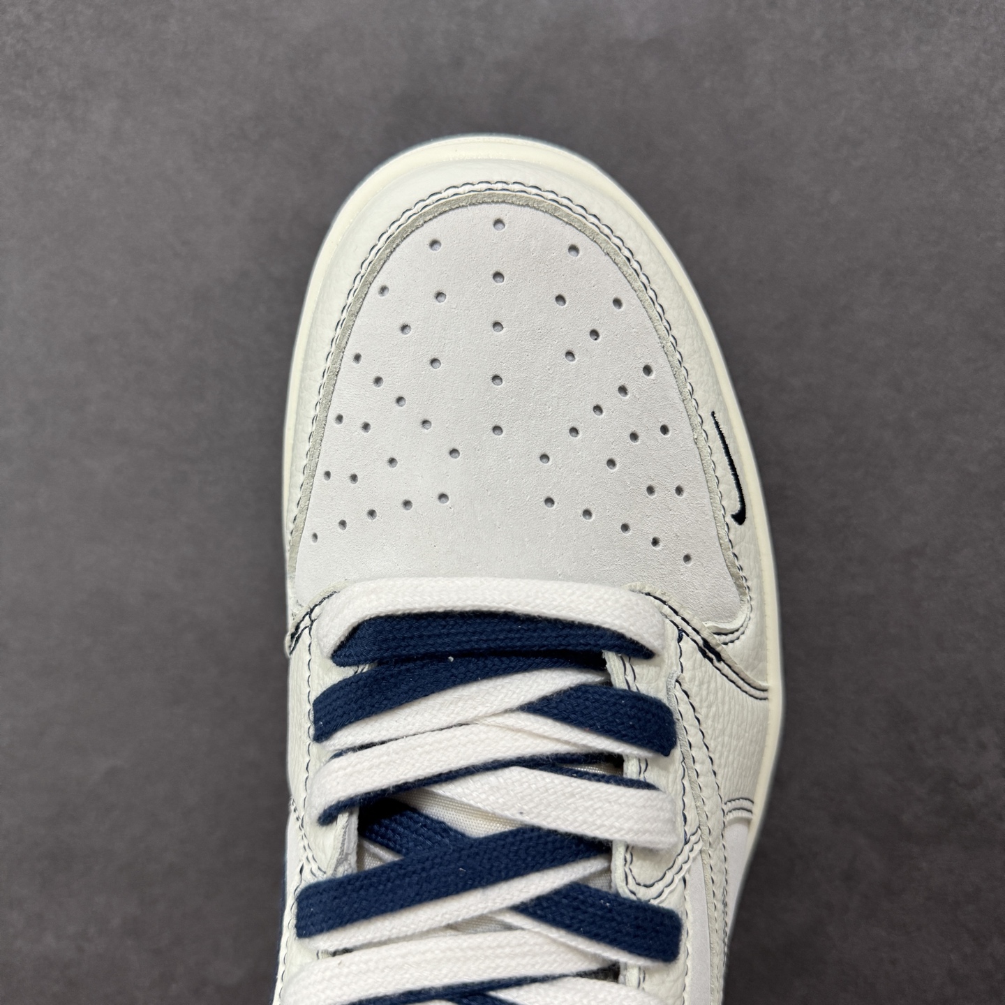 【定制版】Travis Scott x Fragment Design x Air Jordan 1 Low OG SP AJ1 北面联名 奶白灰蓝底 低帮文化休闲板鞋 XZ5749-001