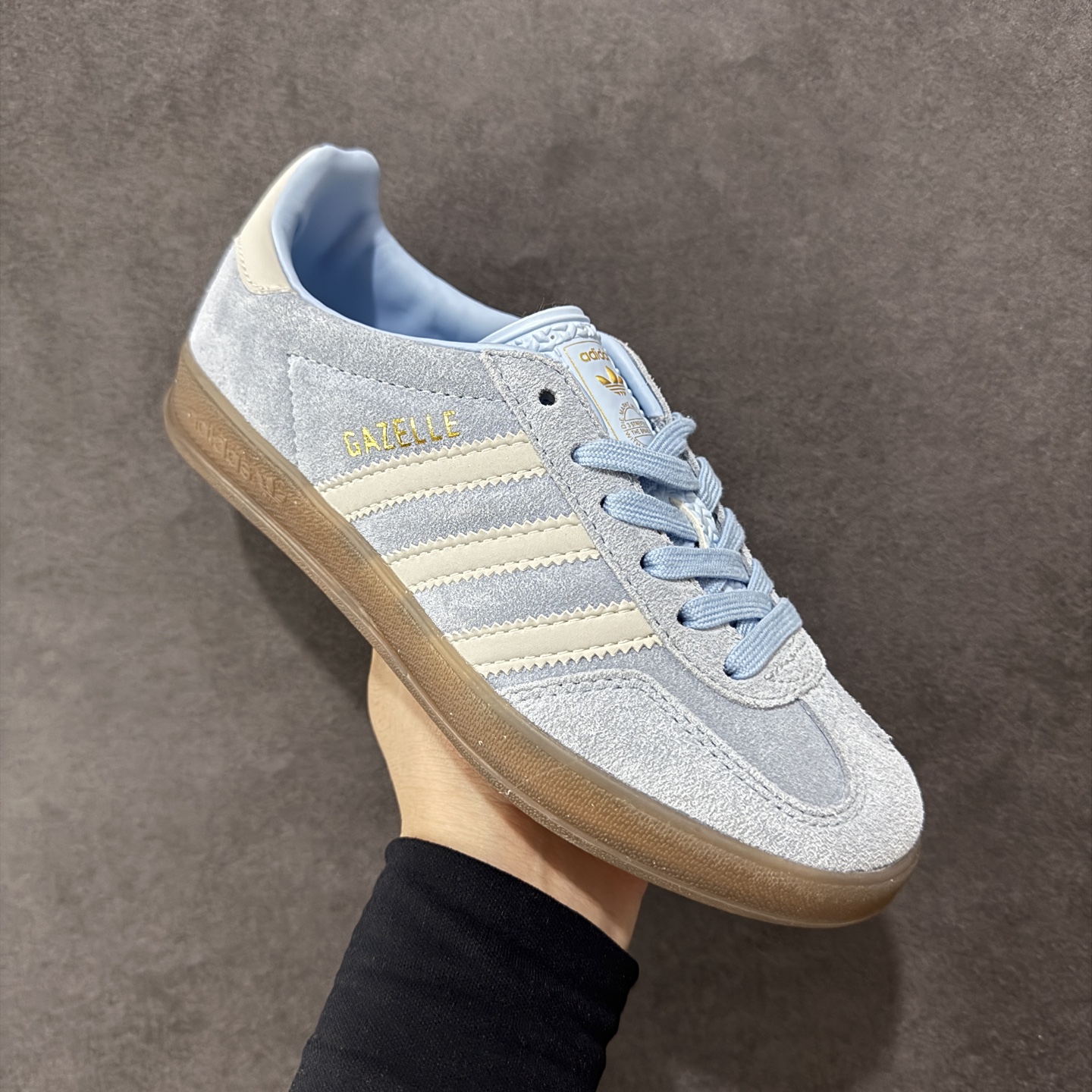 【正确版】AD Original Gazelle Trainers 瞪羚室内鞋系列低帮复古百搭休闲运动德训风板鞋 JI2717