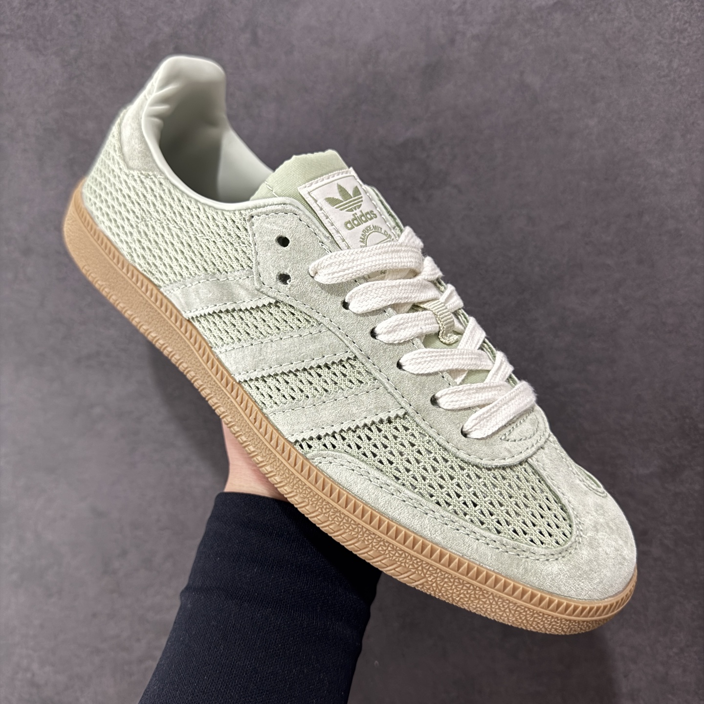 HZ版本 Addis Original Samba 复古单品 编织系列 复古桑巴板鞋 KK3529