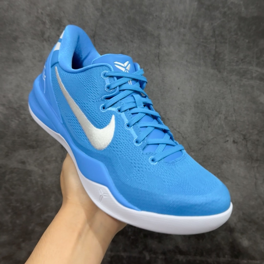  
【纯原外贸】NK Zoom Kobe Ⅷ  科比8代复刻实战运动低帮文化篮球鞋 蓝白HM6469-4