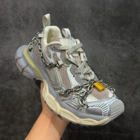  
【纯原版】BALENCIAGA 3XL Sneakers 巴黎世家十代网布系带低帮走秀复古老爹鞋 锁