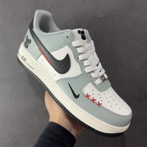  
【定制版】Nike Air Force 1 '07 Low 暴力熊联名--- 米白插线 高端定制 低