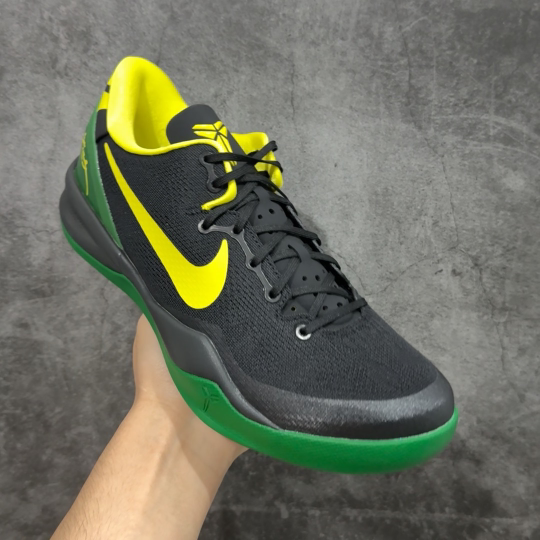 
【纯原】NK Zoom Kobe Ⅷ System 科比8代复刻实战运动低帮文化篮球鞋 俄勒冈黑绿鸭
