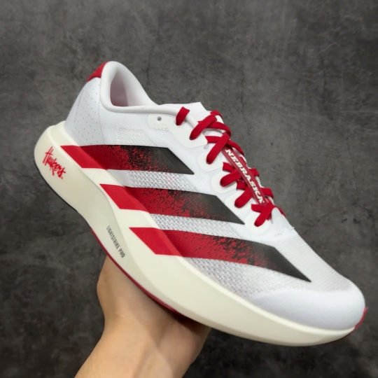 【PK版】AD Adizero Evo SL M 白红零度系列马拉松轻量竞速运动跑鞋 JQ4576原材料