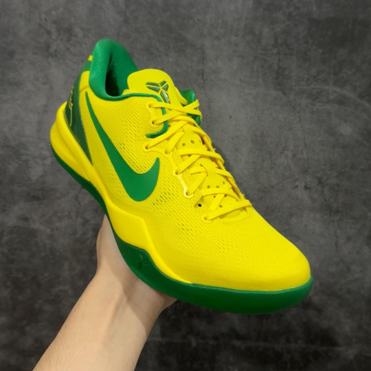 【纯原】NK Zoom Kobe Ⅷ System 科比8代复刻实战运动低帮文化篮球鞋 俄勒冈黄绿鸭子