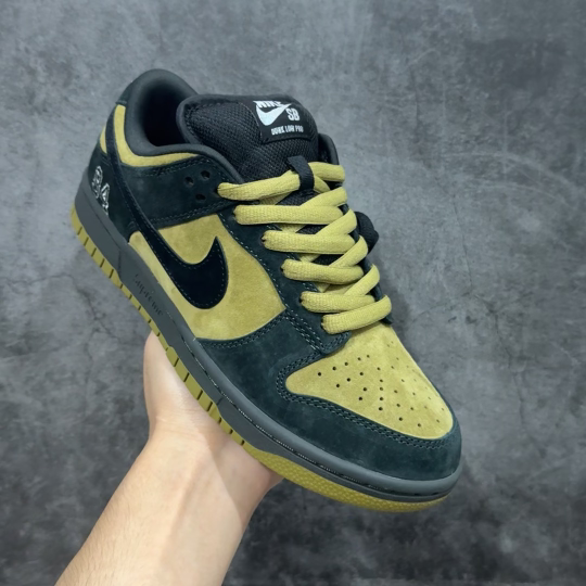 【纯原】Supreme x NK Dunk Low 低帮Sup联名棕黄货号：HQ8487-300专业du