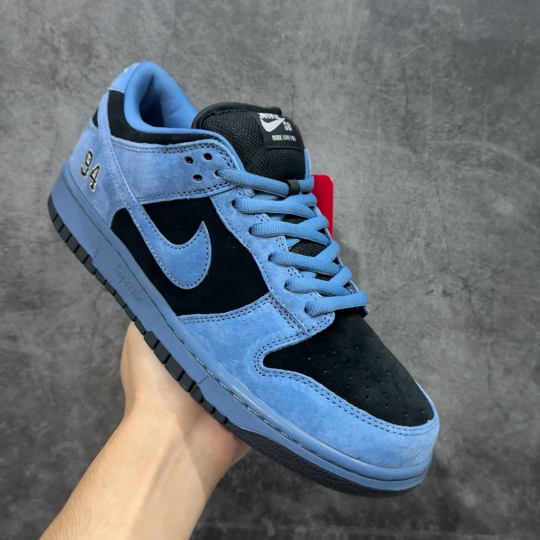 【纯原】Supreme x Nk Dunk SB Dunk Low 舒适 防滑耐磨低帮板鞋 男女同款 蓝