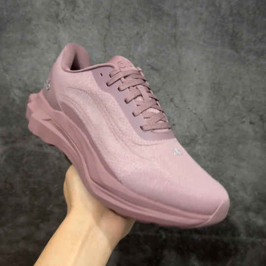 【纯原】Alo Runner 明星同款 四季常青款增高低帮休闲生活鞋 豆沙红色1:1复刻 细节一步到位 