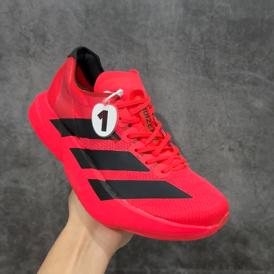 【纯原】Adidas Adizero Adios Pro 4 M竞训跑步鞋 红黑色 JR6368市场独一