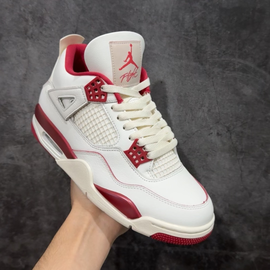 【纯原】Air Jordan AJ4 白米红情人节 HV0823-108全新升级改良 全头层软皮原鞋原楦