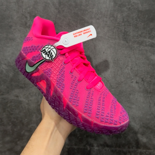 【纯原】NK Ja 3 Scratch EP 莫兰特三代柔软舒适防滑耐磨透气支撑轻便低帮篮球鞋 粉紫 H