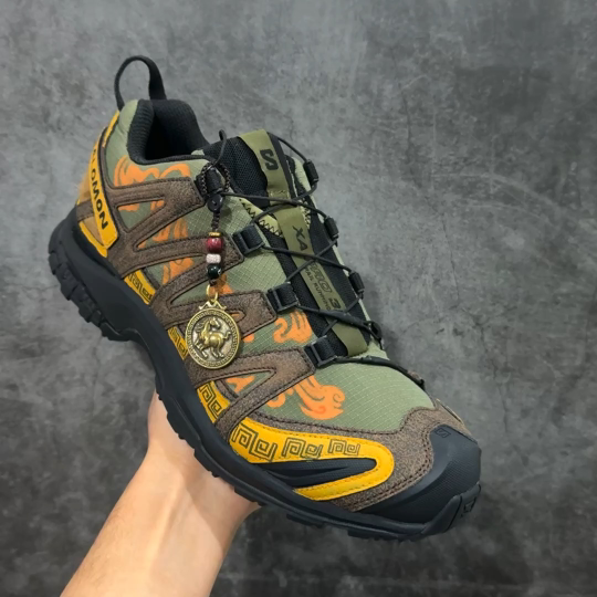 【纯原版】SALOMON 萨洛蒙 XA PRO 3D 户外运动 网布减震防滑透气 低帮跑步鞋 男女同款绿