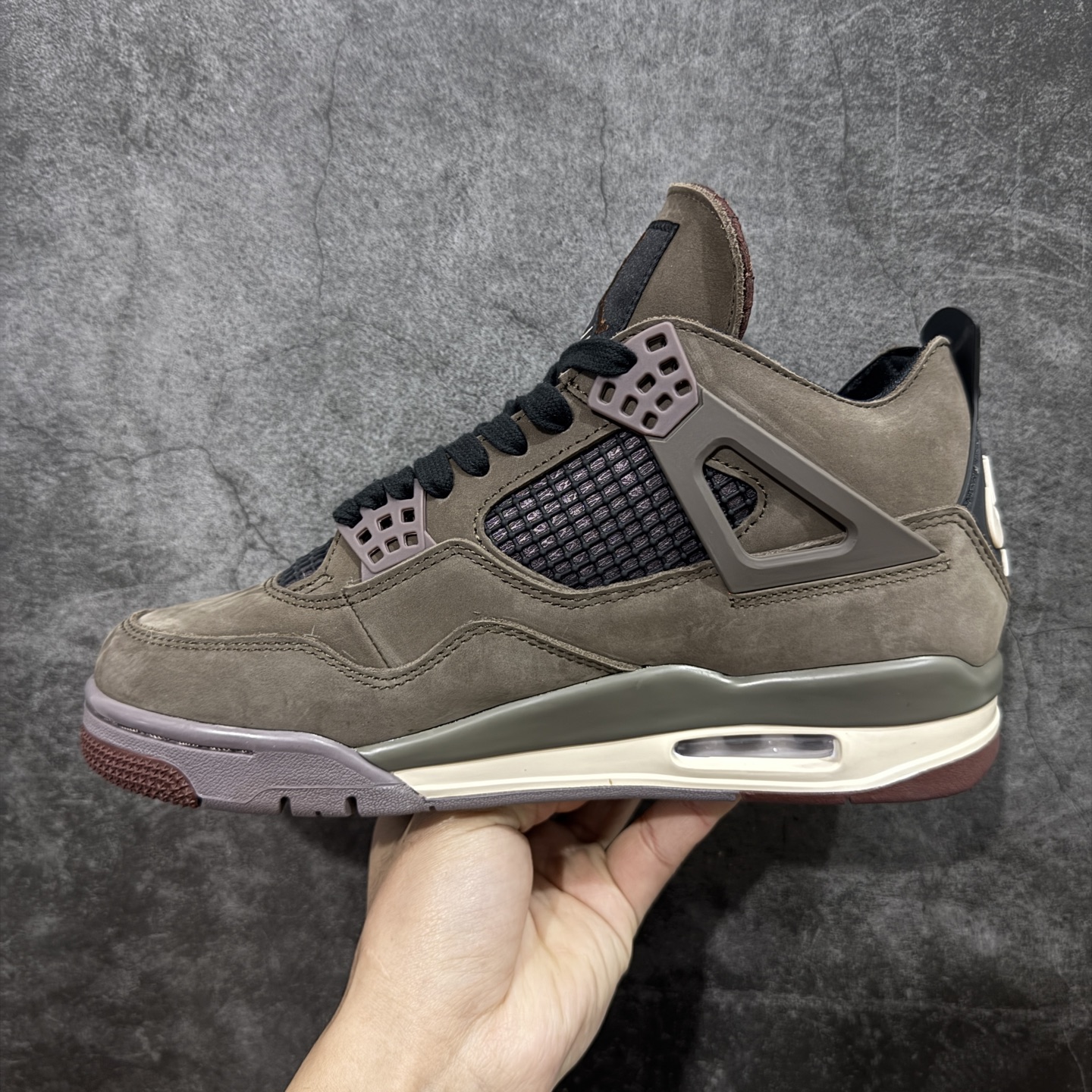 图片[2]-【KZ纯原版】Air Jordan 4 Retro AJ4 乔丹4代 全头层棕化石 IF3102-200  原楦原纸板同源开发 完美呈现乔4的版型 内侧正确双色网格 还原细节 正确气垫颜色 正确网格工艺 正确拉帮工艺 全鞋原装材料制作 原档案原模具打造 尺码：36-48.5-选品中心