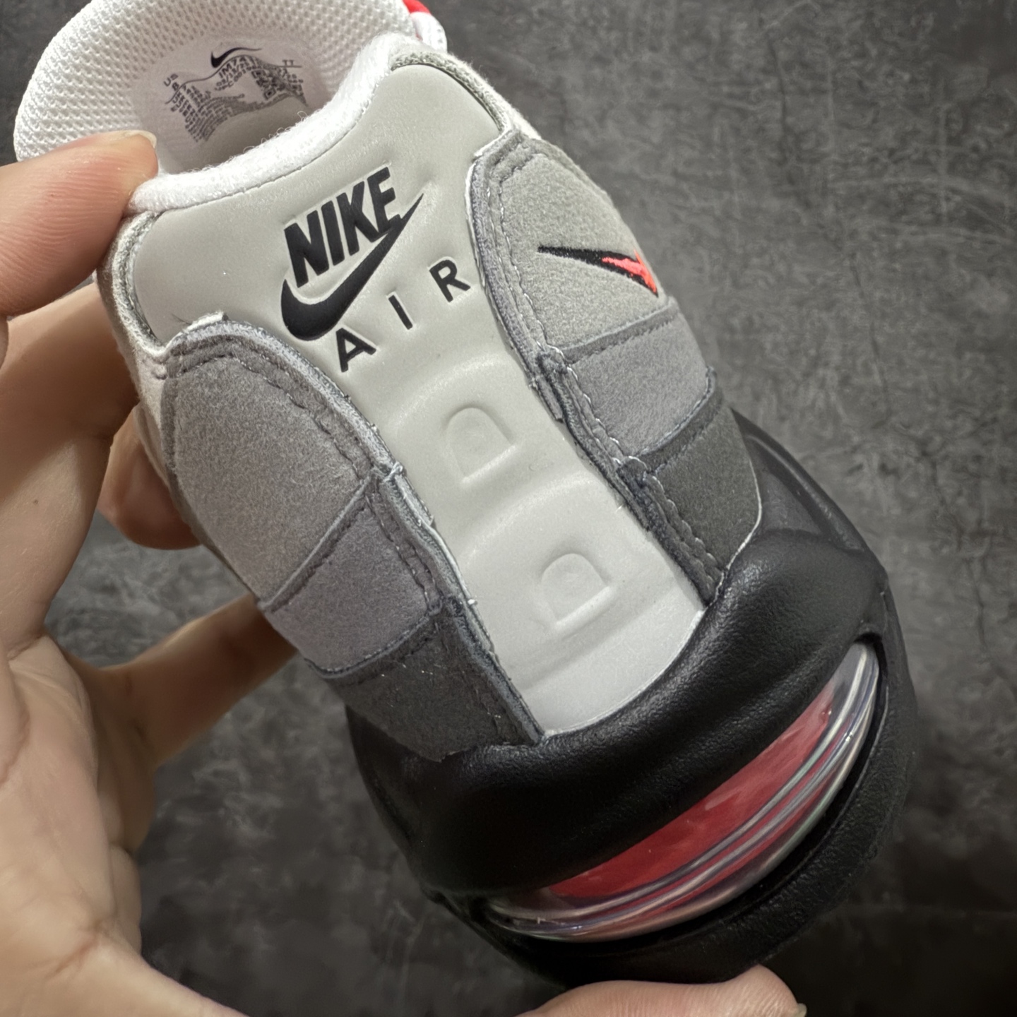 图片[2]-【KZ2.0版本】Nike Air Max 95 灰黑红 货号：IM7410-001 纯原大厂生产线出品 原厂材料 原厂楦头 市场正确版本 区分错版 尺码：40 40.5 41 42 42.5 43 44 44.545 46 47.5 48 48.5-选品中心