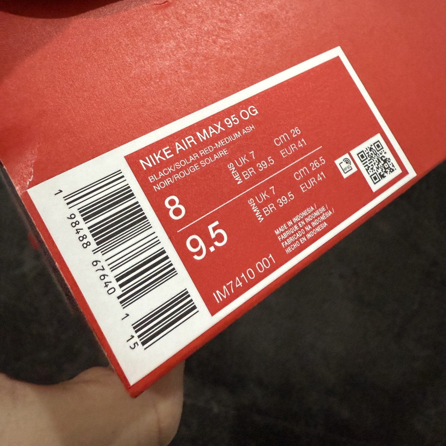 图片[9]-【KZ2.0版本】Nike Air Max 95 灰黑红 货号：IM7410-001 纯原大厂生产线出品 原厂材料 原厂楦头 市场正确版本 区分错版 尺码：40 40.5 41 42 42.5 43 44 44.545 46 47.5 48 48.5-选品中心