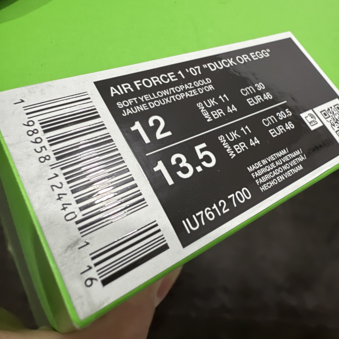 图片[9]-【Top纯原】DOAF x Nike Air Force 1\’07 Low Egg 联名款 空军一号低帮休闲板鞋鸭子联名 IU7612-700  原厂冲刀皮料切割干净 无任何毛边 打造纯正空军 全掌内置蜂窝气垫 原盒配件 原厂中底钢印、拉帮完美 全套原楦原模倾力打造完美版型 尺码：36 36.5 37.5 38 38.5 39 40 40.5 41 42 42.5 43 44.5 45 46-选品中心