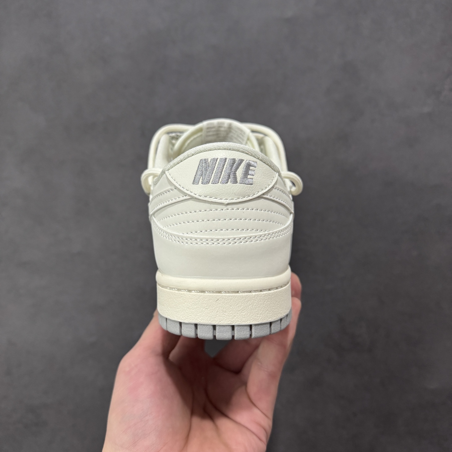 Nike SB Dunk Low 米灰三勾绑绳 周年高端定制 低帮休闲板鞋#定制鞋盒 大厂纯原品质出货 